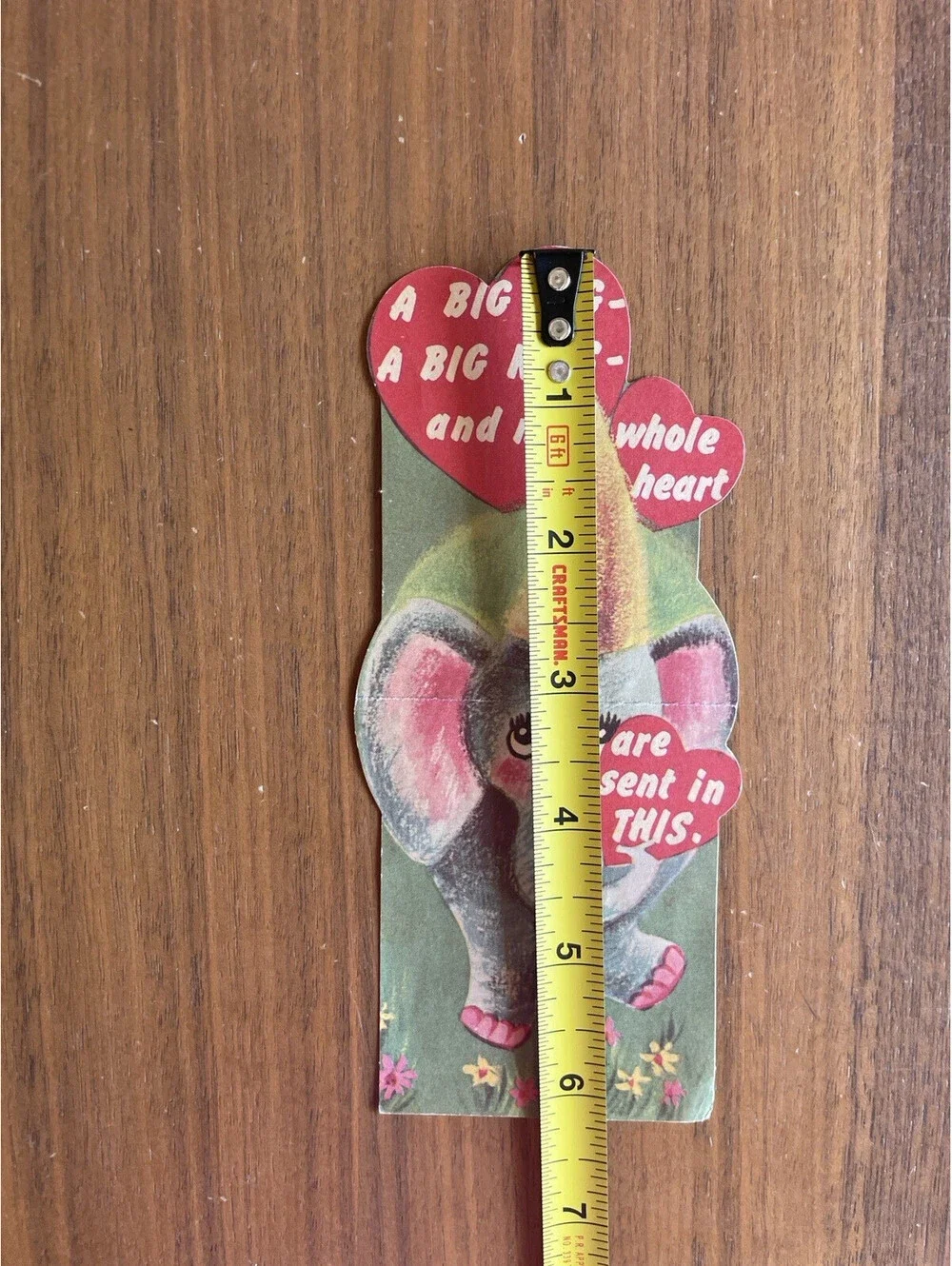 Elephant Valentine Card A Big Hug A Big Kiss And My Whole Heart Card